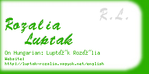rozalia luptak business card